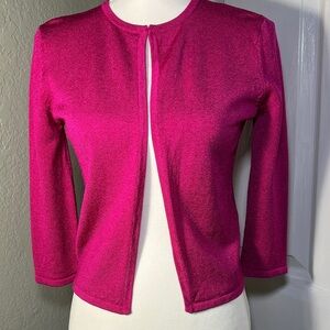 👚Warehouse Fuchsia Knit Bolero Cardigan